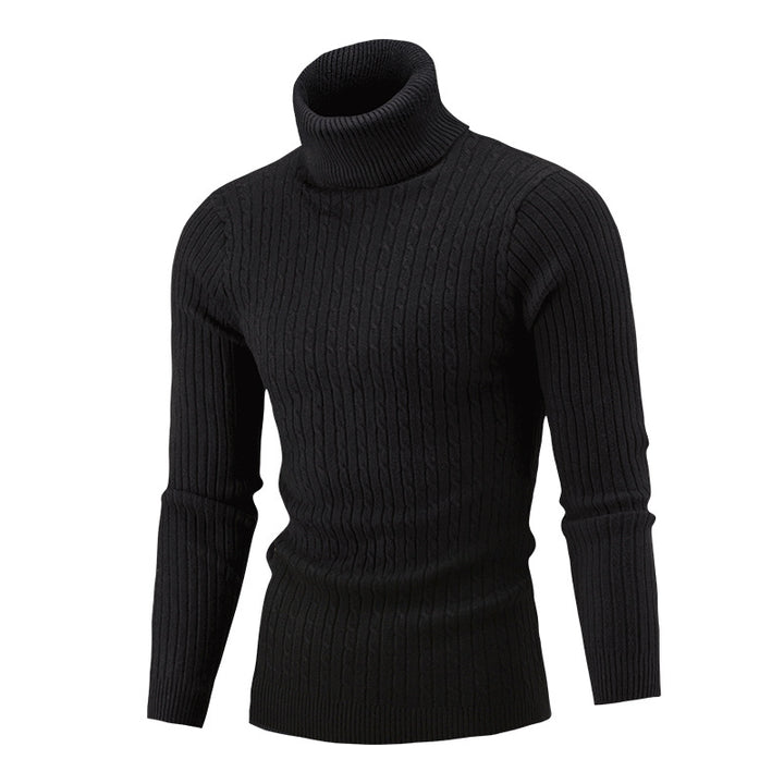 Herren Rollkragenpullover aus hochwertiger Strickware mit strukturiertem Design Echoarchiv
