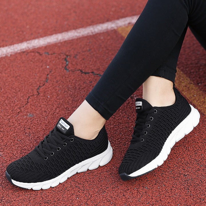 Damen nan leichte atmungsaktive Strick-Sneaker mit gepolstertem Komfort-Fußbett Echo Archiv
