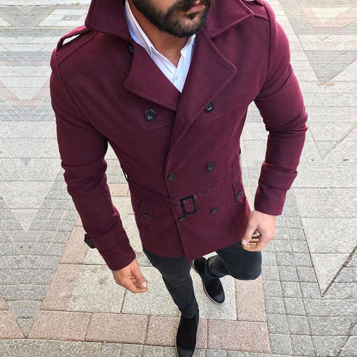 Herren stylischer, taillierter Designermantel Echoarchiv
