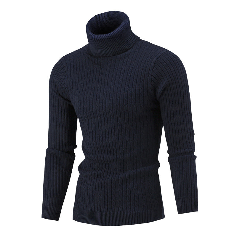 Herren Rollkragenpullover aus hochwertiger Strickware mit strukturiertem Design Echoarchiv