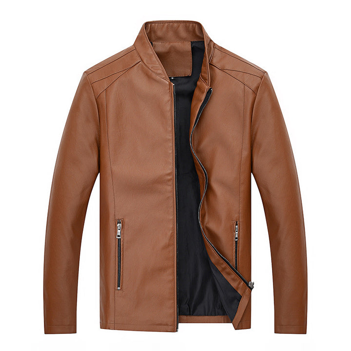 Herren elegante Kunstlederjacke mit modernem Schnitt Echoarchiv