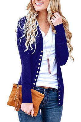 Damen nan Feinstrick-Cardigan mit dekorativen Metallknöpfen und schmaler Silhouette Echo Archiv