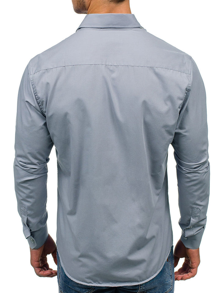 Herren elegantes Businesshemd mit feiner Struktur Echoarchiv