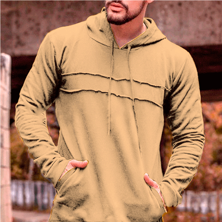 Herren Sportlicher Kapuzenpullover mit innovativem Design und praktischen Taschen Echoarchiv