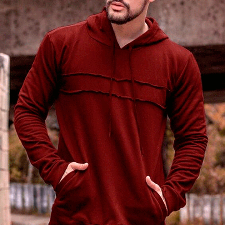 Herren Sportlicher Kapuzenpullover mit innovativem Design und praktischen Taschen Echoarchiv