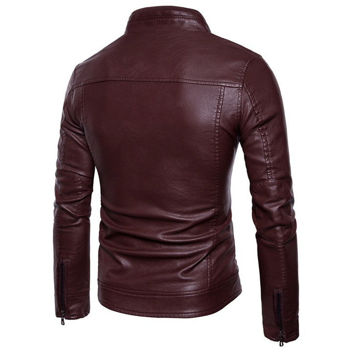 Herren Kunstleder Bikerjacke mit gesteppter Rückenpartie Echoarchiv
