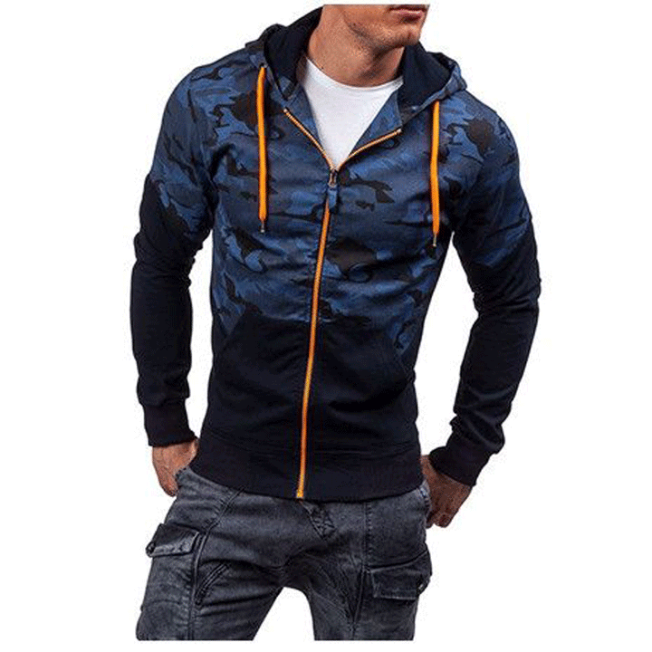 Herren modische Kapuzenjacke im modernen Camouflage-Design Echoarchiv