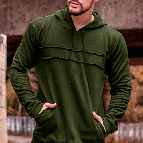 Herren Sportlicher Kapuzenpullover mit innovativem Design und praktischen Taschen Echoarchiv