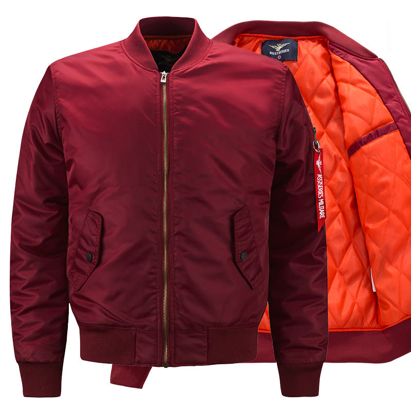 Men's slim-profile insulated commuter bomber with low-profile sleeve zip pocket and snap-flap hand pockets – Brevano