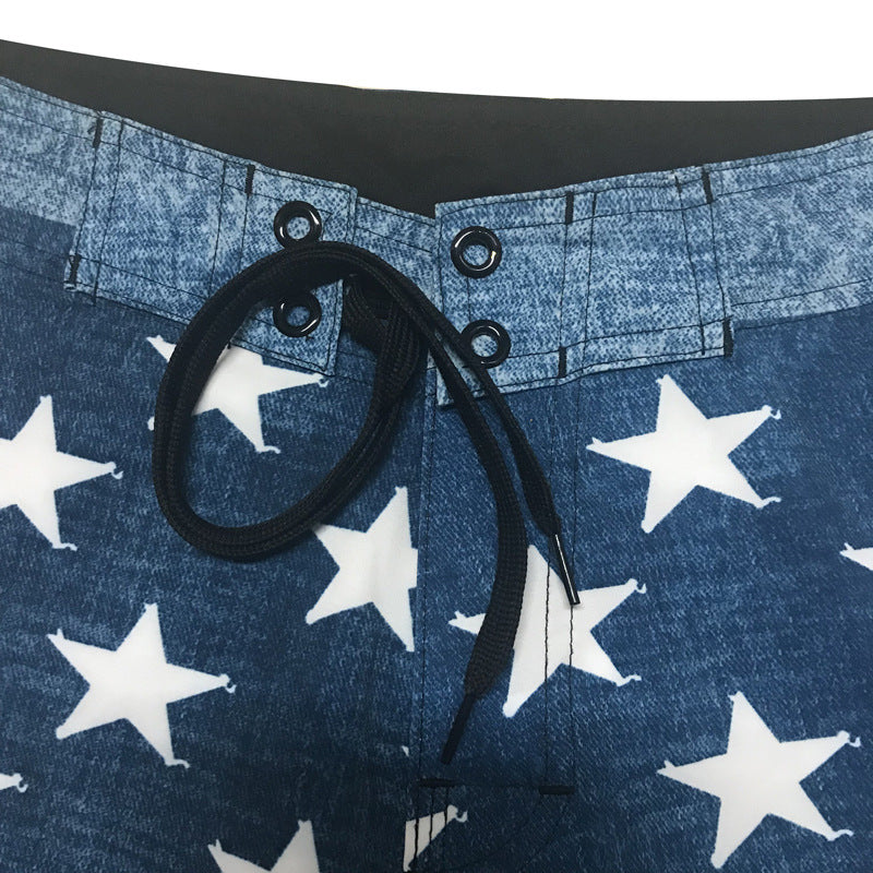 Herren Badeshorts mit modernem Sternen-Design und vielseitiger Funktionalität Echoarchiv