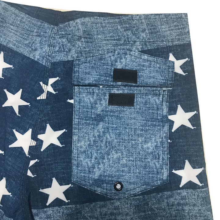 Herren Badeshorts mit modernem Sternen-Design und vielseitiger Funktionalität Echoarchiv