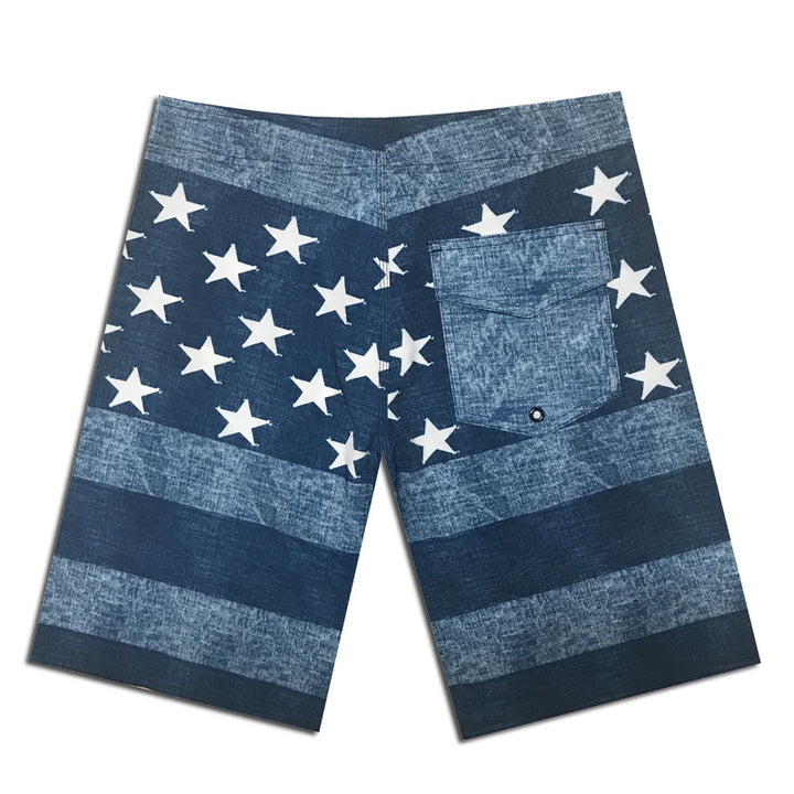 Herren Badeshorts mit modernem Sternen-Design und vielseitiger Funktionalität Echoarchiv