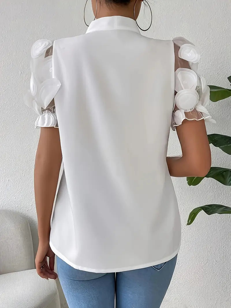 Echoarchiv | Bluse mit Transparenten Puffärmeln