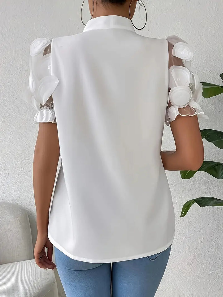 Echoarchiv | Bluse mit Transparenten Puffärmeln