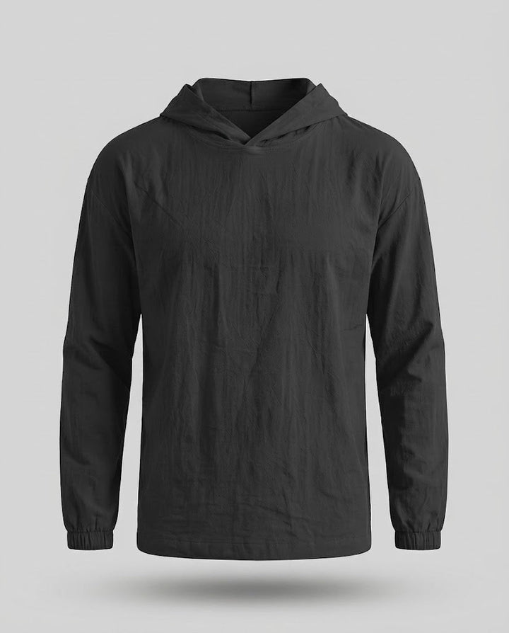 Herren Leichter Kapuzenpullover aus Crinkle‑Funktionsstoff mit elastischen Bündchen Echo Archiv