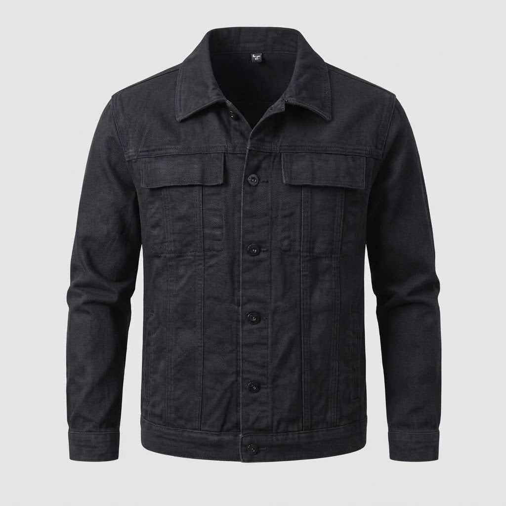 Herren Baumwoll-Utility-Jacke im Trucker-Schnitt mit Brustklappen und gerader Passform Echo Archiv