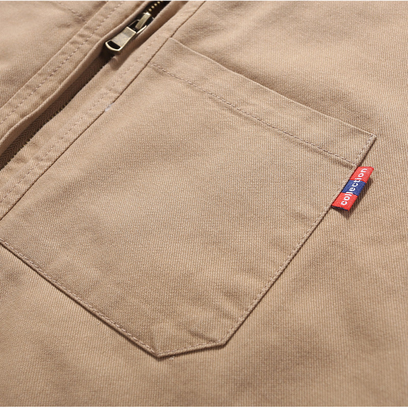 Herren Robust gefütterte Canvas-Arbeitweste mit Rautenstepp-Innenfutter und Brusttaschen – Marzano