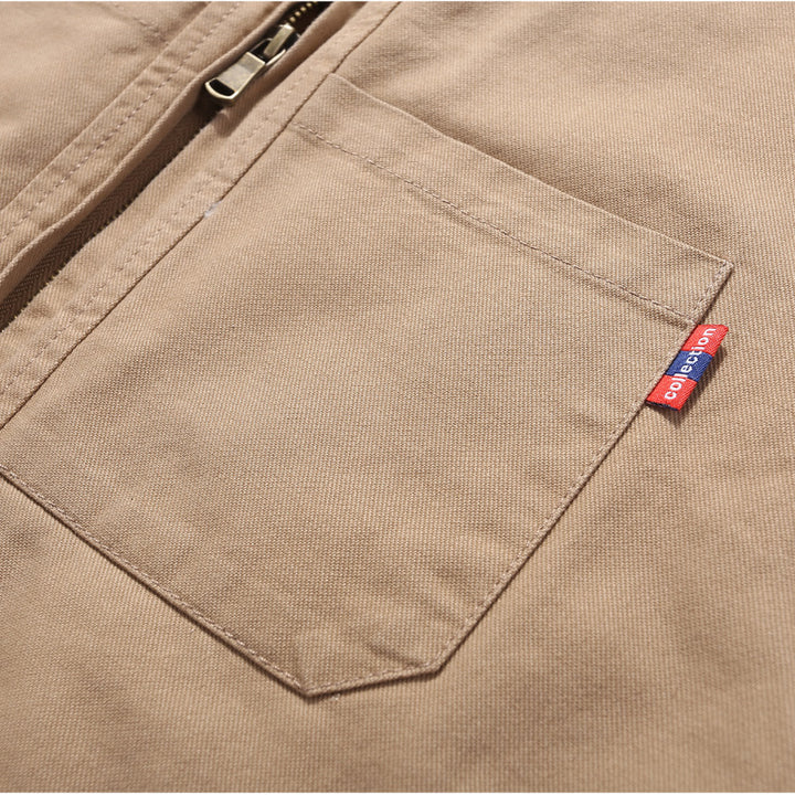 Herren Robust gefütterte Canvas-Arbeitweste mit Rautenstepp-Innenfutter und Brusttaschen – Marzano