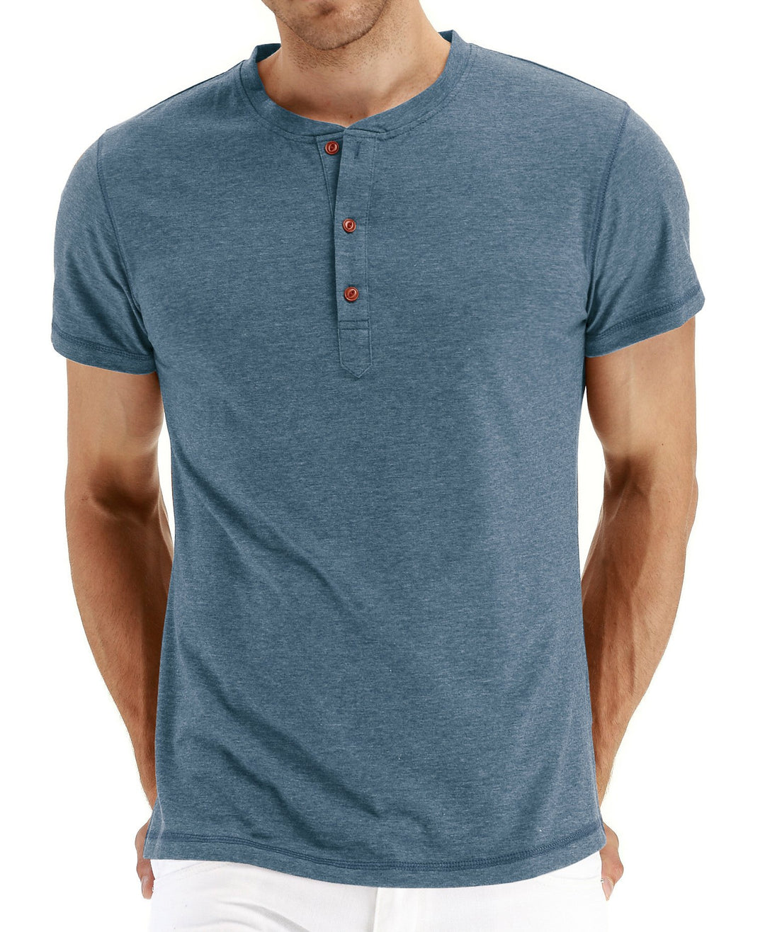 Herren Kurzarmshirt mit innovativem Knopfdesign Echoarchiv