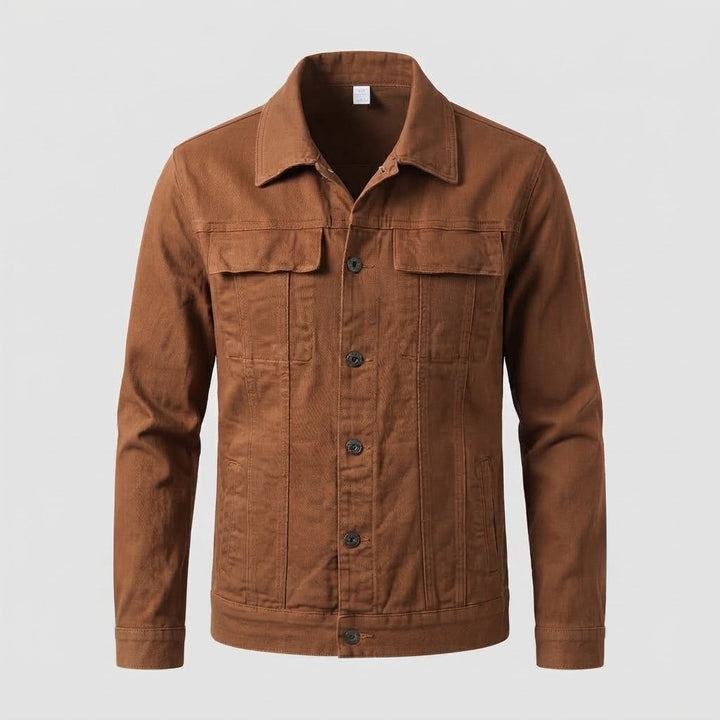 Herren Baumwoll-Utility-Jacke im Trucker-Schnitt mit Brustklappen und gerader Passform Echo Archiv