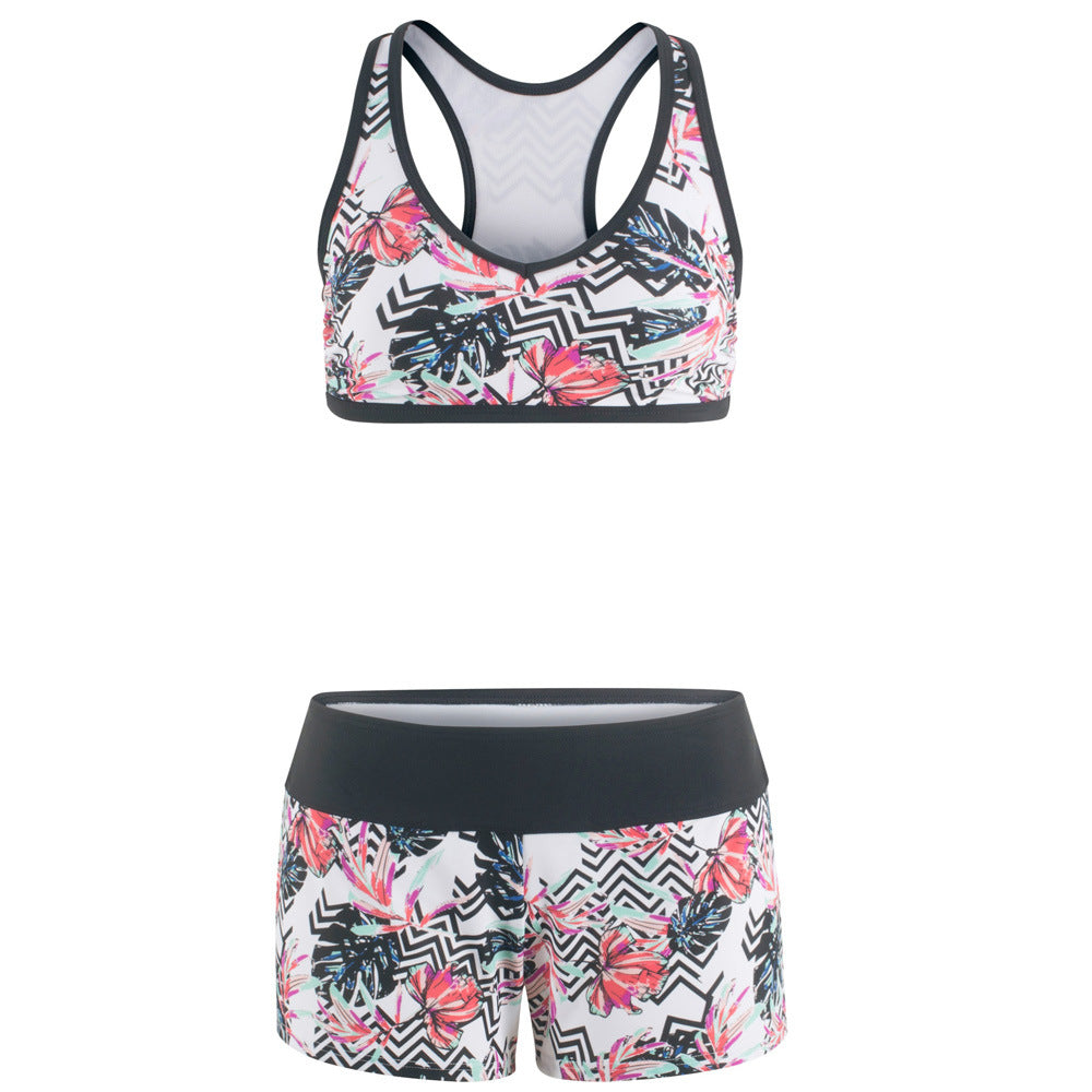 Damen Sport-Bikini-Set mit stylischem Crop-Top und Shorts Echo Archiv