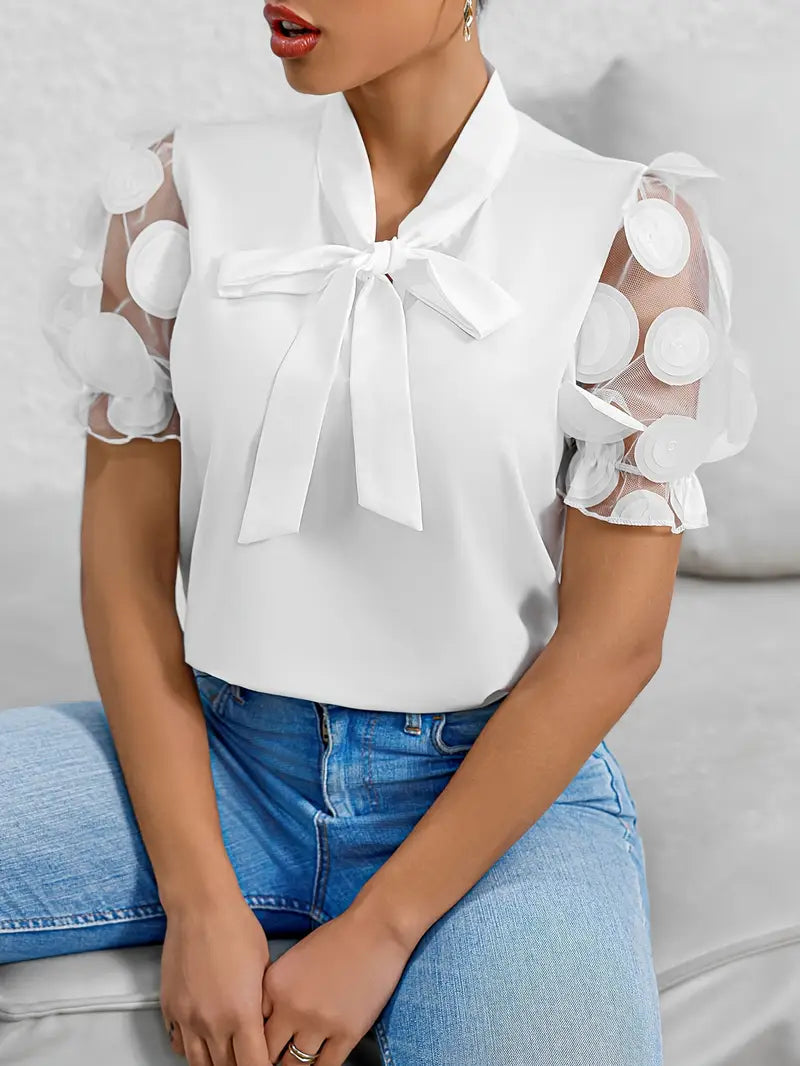 Echoarchiv | Bluse mit Transparenten Puffärmeln
