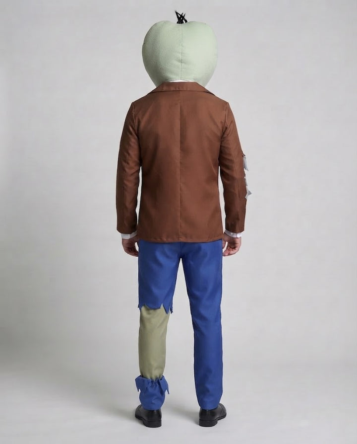 Herren Zombie Kostüm mit kreativem Kopfzubehör und zerrissenen Details Echo Archiv