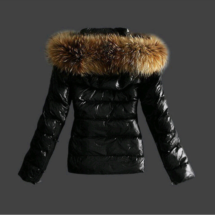 Echoarchiv | Jack mit Pelzkragen - stilvolle schwarze Damen Winterjacke