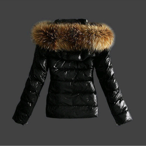 Echoarchiv | Jack mit Pelzkragen - stilvolle schwarze Damen Winterjacke
