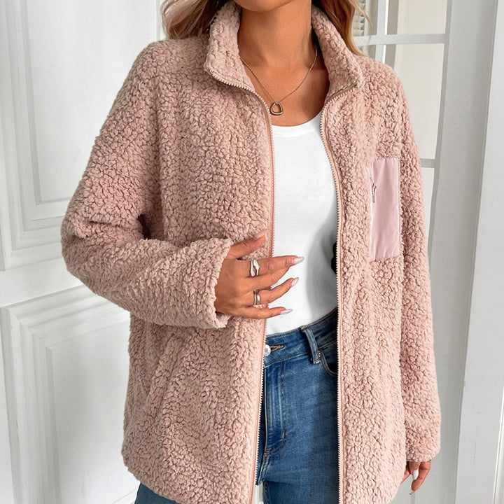Echoarchiv | Lässige Winter Zip-Up Fuzzy Jacke für Damen