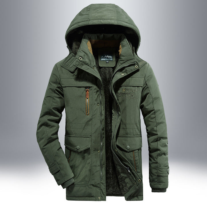 Herren Wetterfeste Parkajacke mit Kapuze Echo Archiv