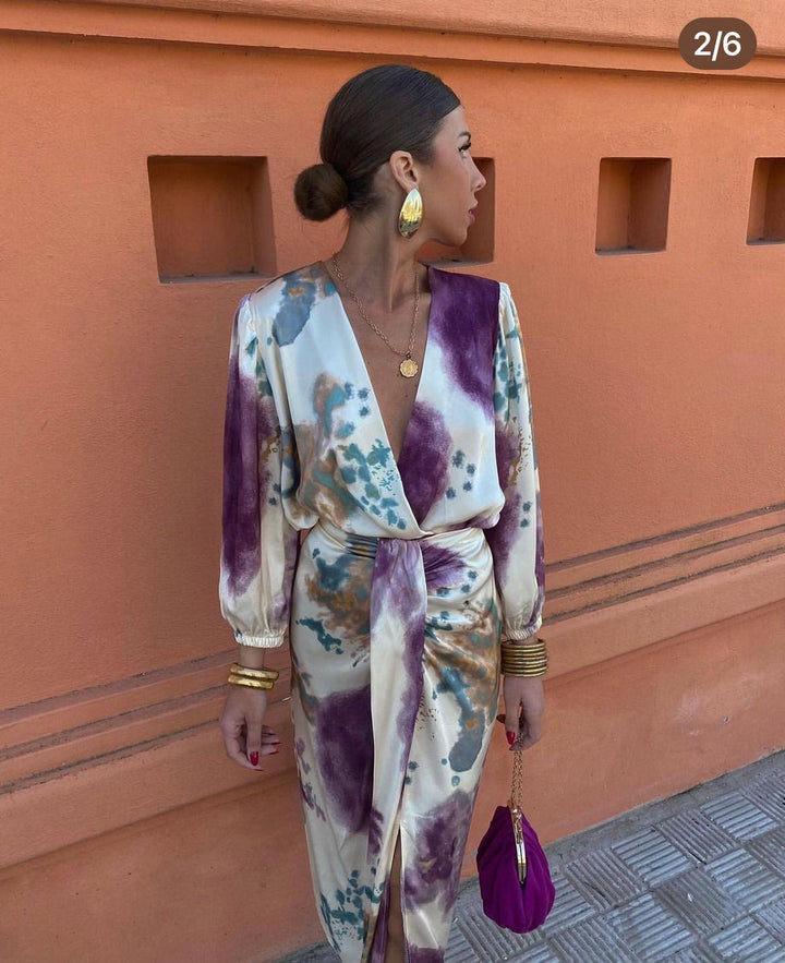 Splash Stil lange Kleid – Valéora