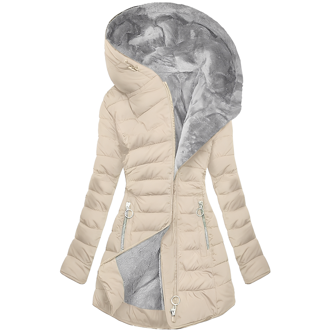 Echoarchiv | Echoarchivrne Damen-Winterjacke mit Kapuze