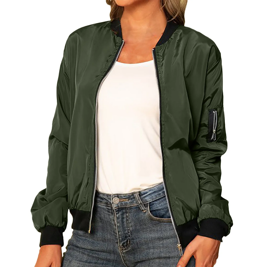 Echoarchiv | Leichtgewicht Bomberjacke Damen, Bomberjacke mit Reißverschluss
