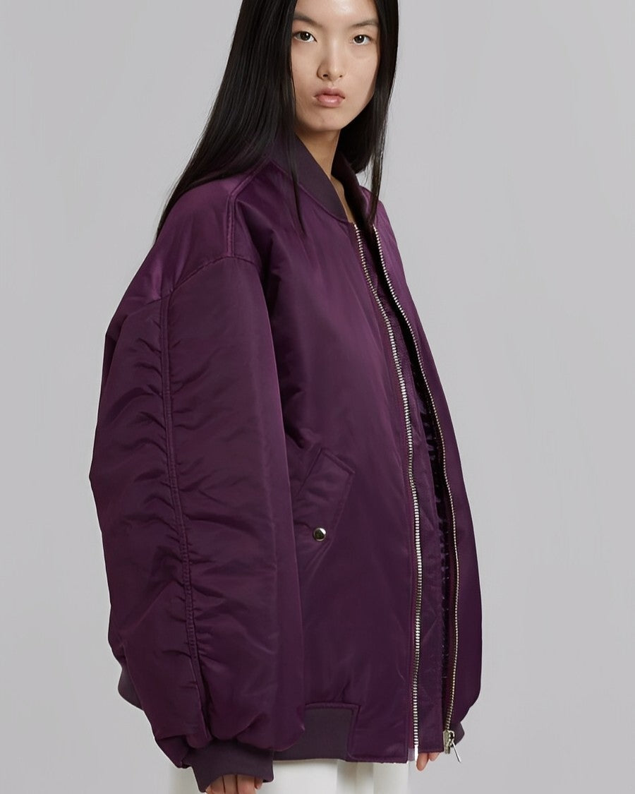 Echoarchiv Damen Oversize Bomberjacke mit Reißverschluss