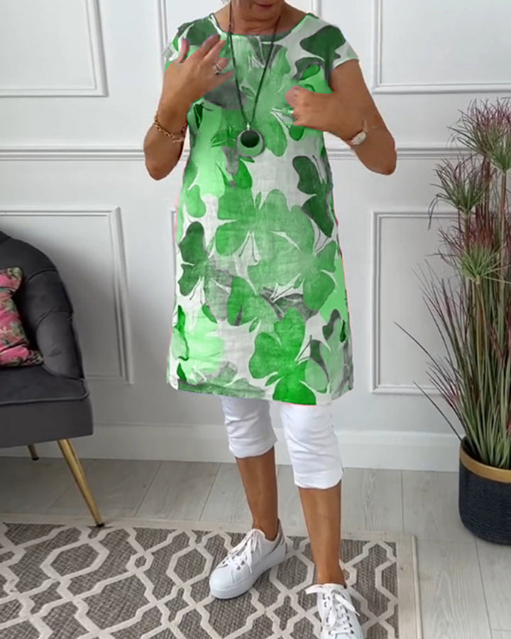 Echoarchiv | Lässiges Longtop mit Farbenfrohem Blumenprint