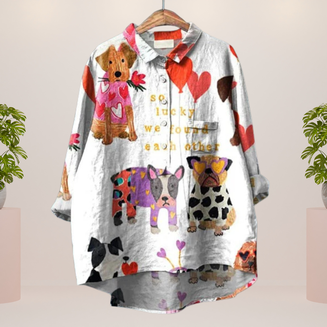 Echoarchiv | Exklusives Damenhemd mit Kunstdruck