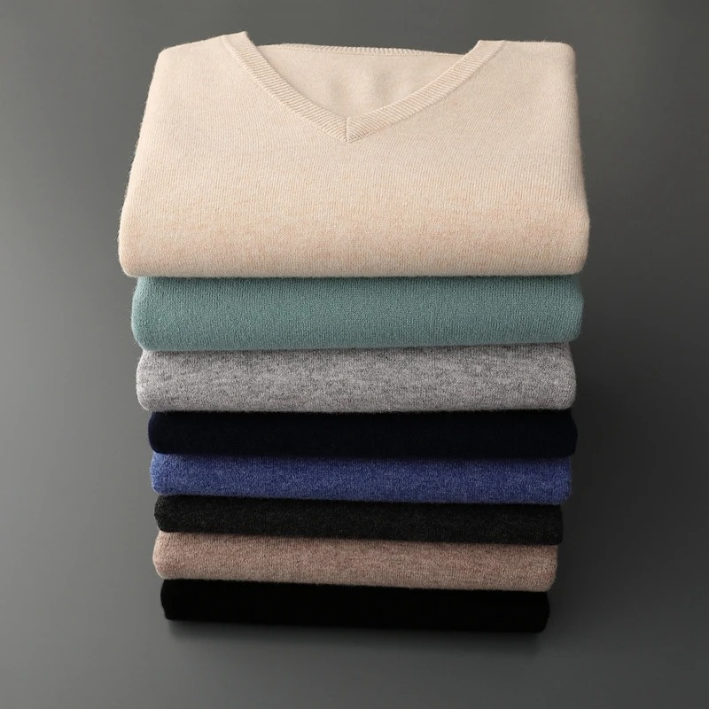 Echoarchiv | Pullover Herren, V-ausschnitt, Weiches Strickmaterial