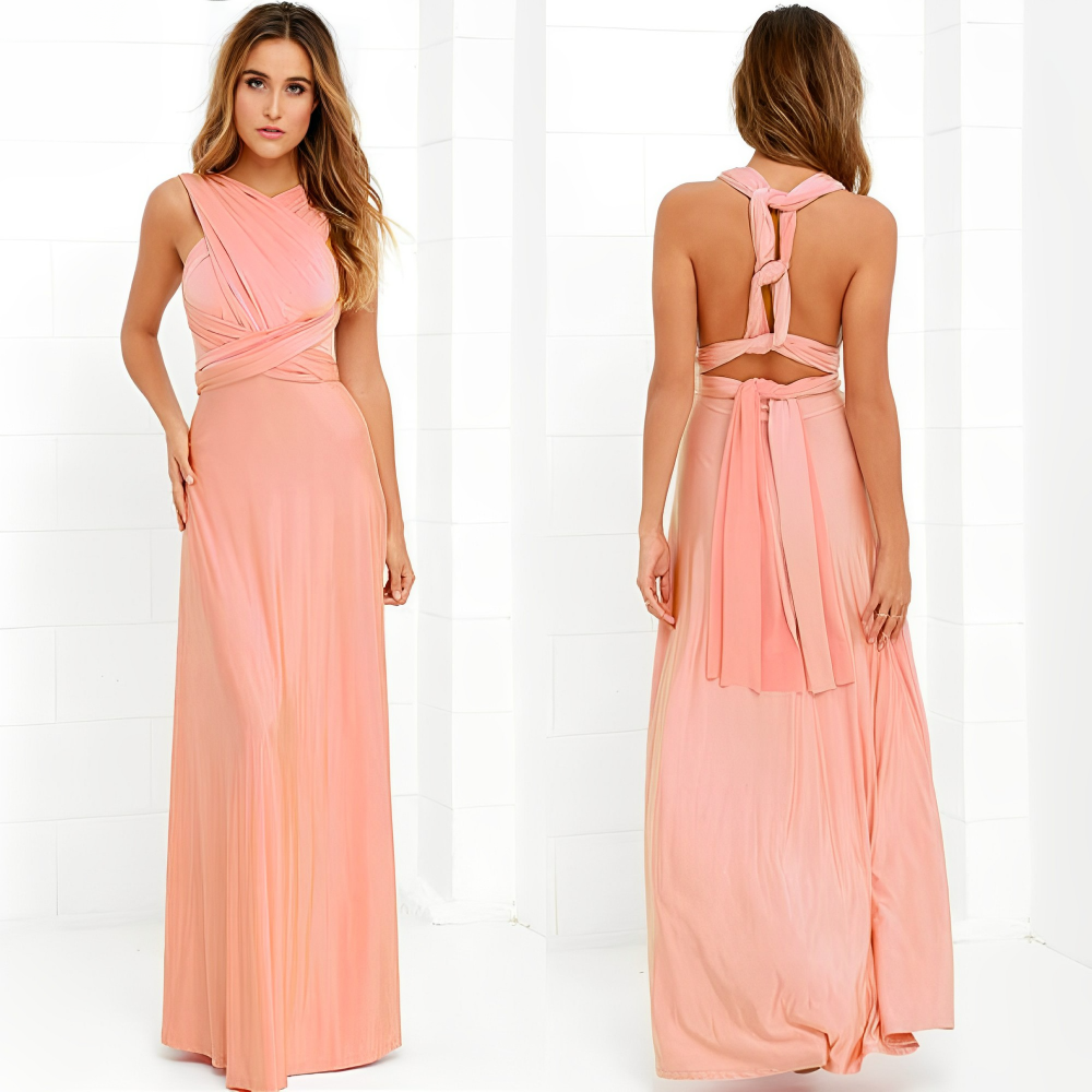 Elegante Damen Infinity Kleid Schickes Wickel Sommerkleid – Élara