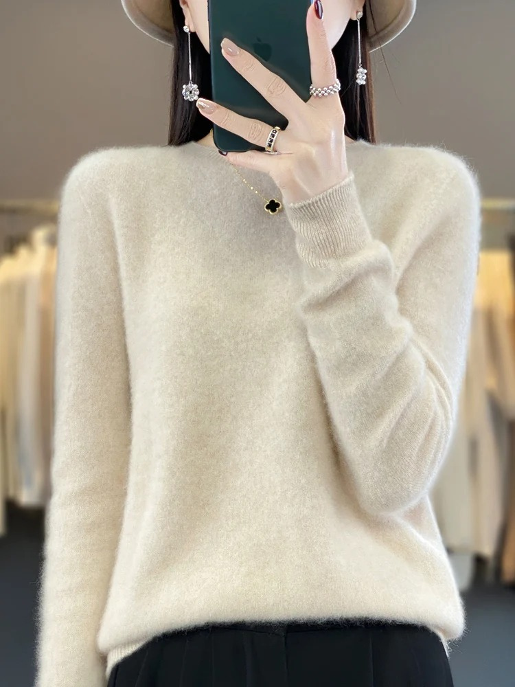 Echoarchiv | Pullover Damen Runder Ausschnitt Weicher und Eleganter Strickpullover