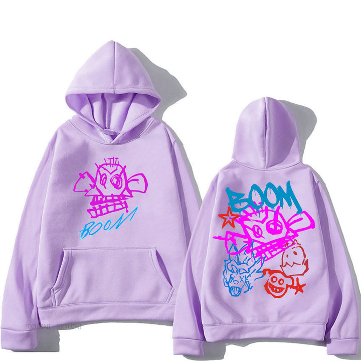 Echoarchiv | Arcane Jinx Cartoon Langarm-Hoodie