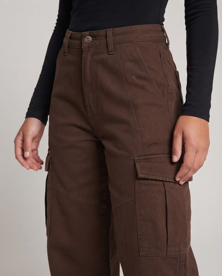 Damen Baggy-Cargo-Hose mit extrem weitem Bein und hoher Bundführung Echo Archiv