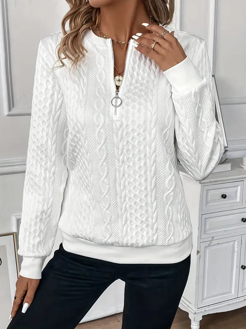 Echoarchiv | Eleganter Reißverschluss-Pullover für Komfort und Stil