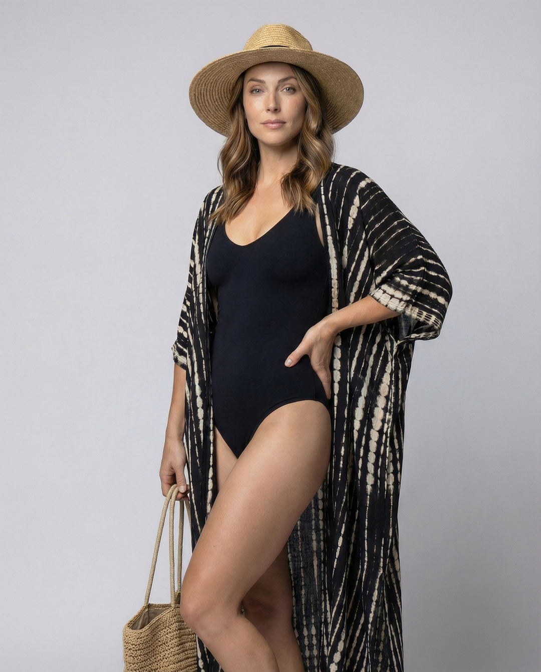 Glamouröse Sonnenschutz Resort Strandkleid Cover Up – Avérine