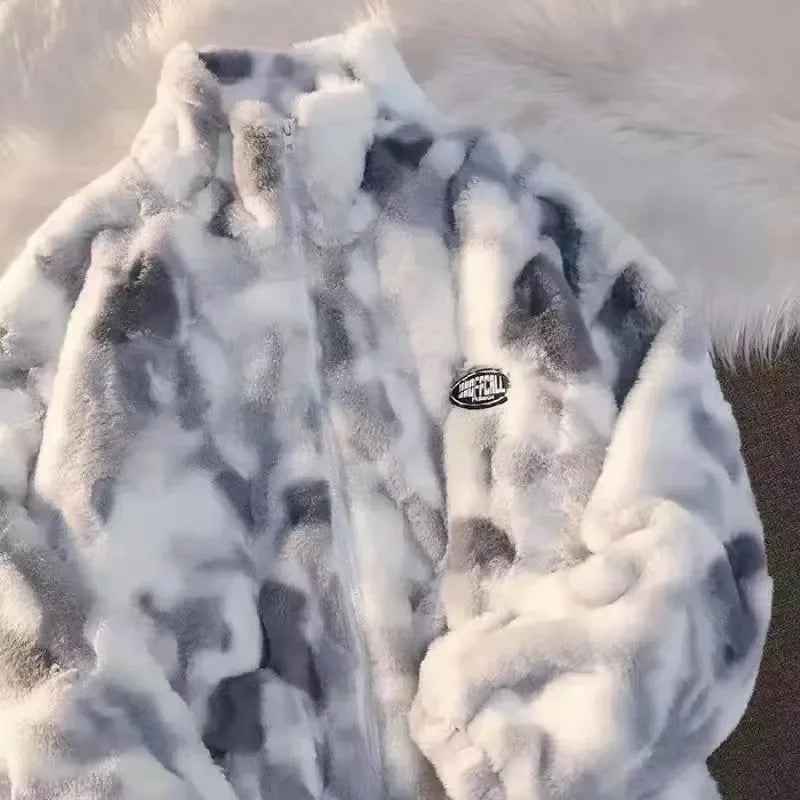 Echoarchiv | Weiche und Trendige Fleece-Jacke mit Tie-Dye-Muster