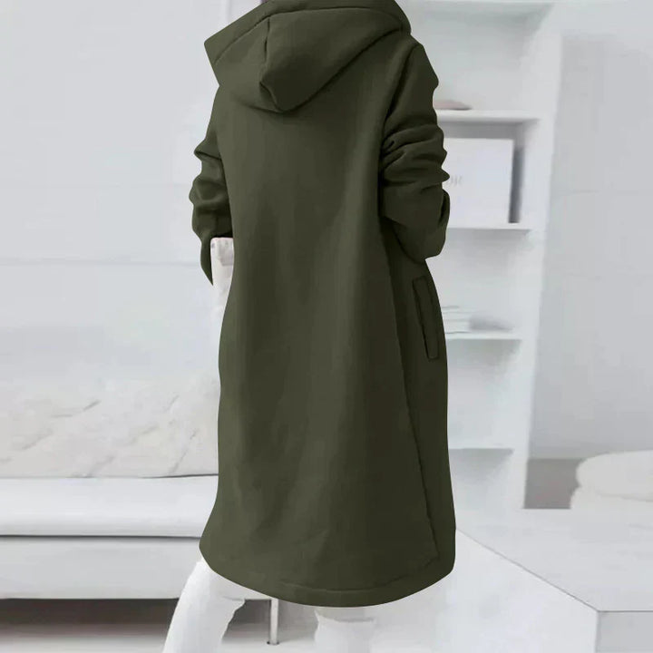 Echoarchiv | Lange Kapuzenjacke mit Reißverschluss