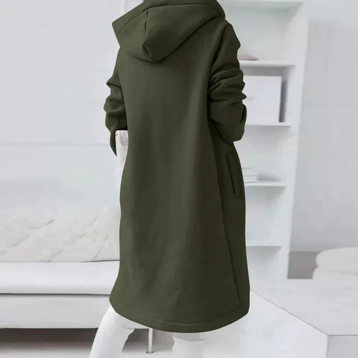 Echoarchiv - Lässiger Herbst Lange Kapuzenpullover mit Reißverschluss für Frauen