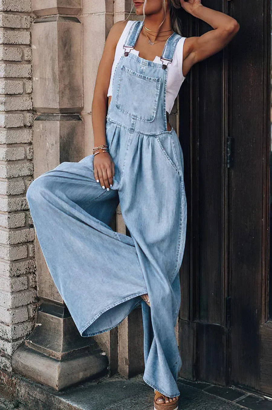 Echoarchiv | Armelloser Trendiger Denim-Overall für Damen