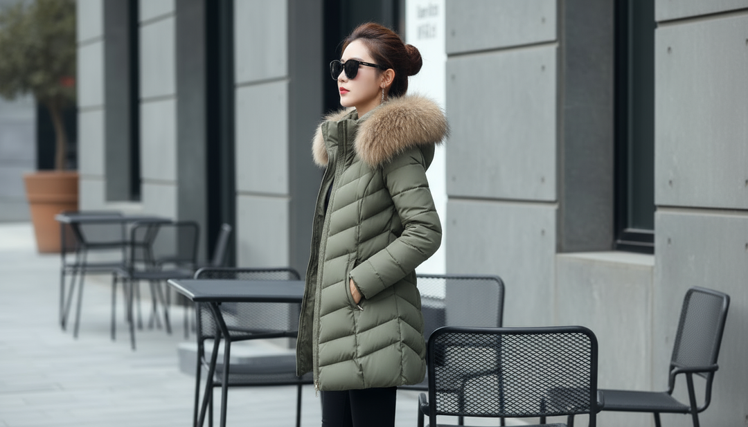 Echoarchiv | Daunenjacke mit Fellkragen - Warme Winterjacke