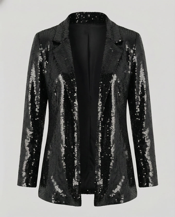 Glamouröser Pailletten Revers Blazer | Echoarchiv